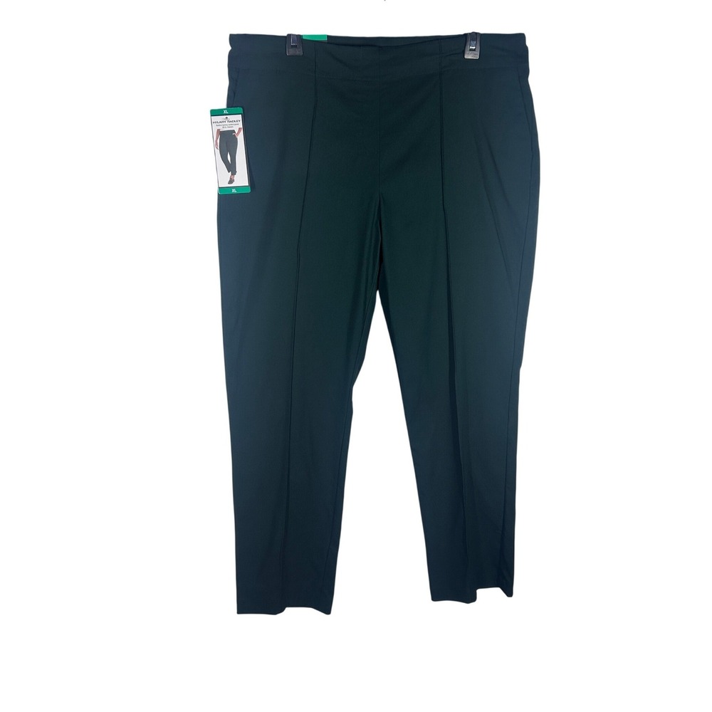 Hilary Radley Women's Deep Emerald‎ Slim Leg Pants Tummy Control Size XL NEW